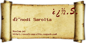 Ónodi Sarolta névjegykártya