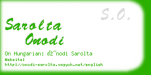 sarolta onodi business card